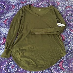 Olive Green Longsleeve Tee Old Navy NWT
