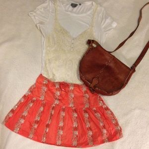 J.Crew floral sequined semi sheer flounce mini