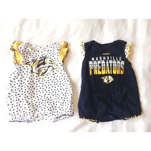 Nashville Predators Rompers Baby Girl 3-6 Months
