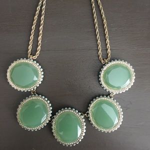 Banana Republic Mint Gumdrop Statement Necklace