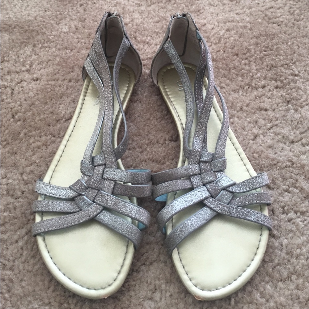 Seychelles silver sandals