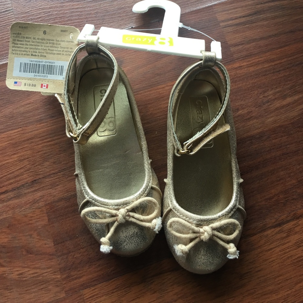 ❤️SOLD ❤️ Gold Crazy 8 Ballerina flats