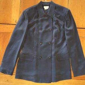 DUE PER DUE all silk slate gray jacket/lined