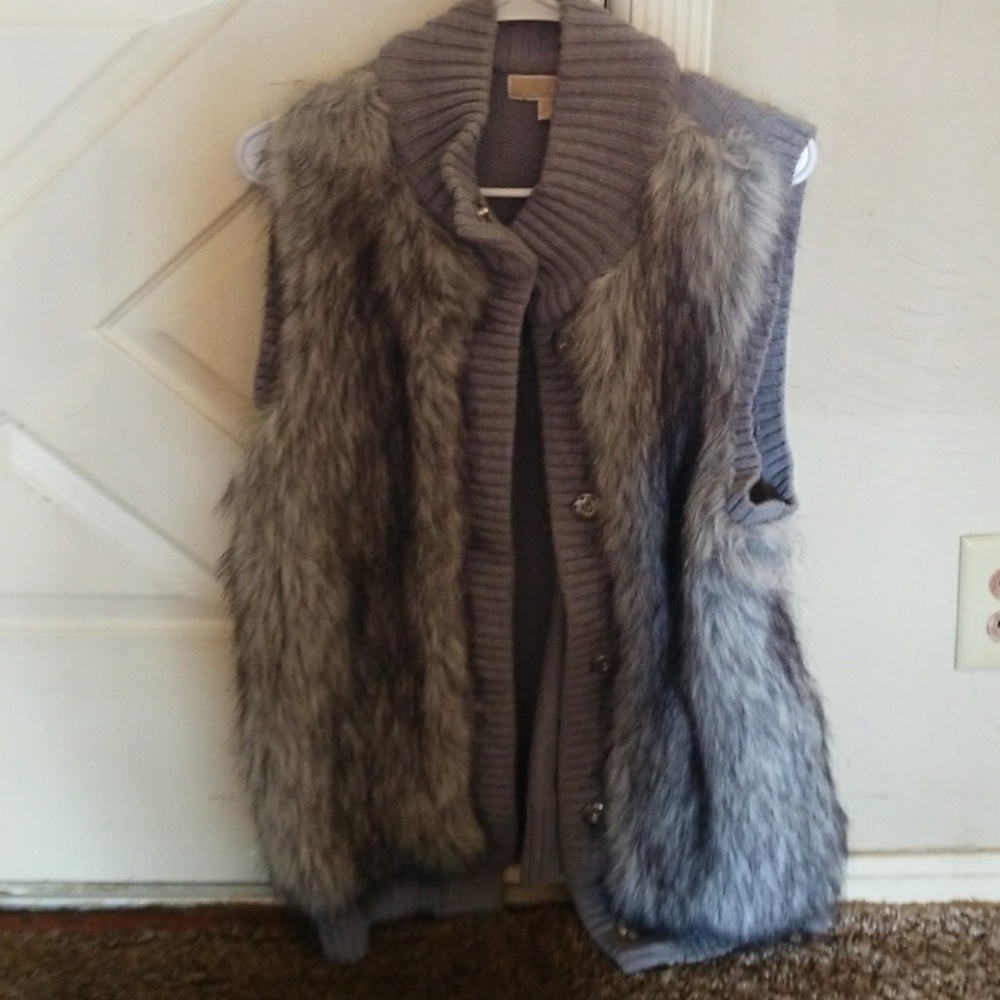 Micheal Kors faux fur vest