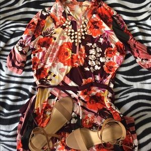 🌺💐Vibrant Flower Print Mlle Gabrelle Dress💐🌺