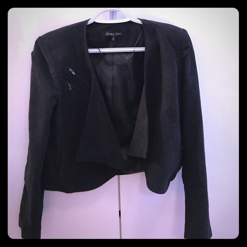 FAUX SUEDE black jacket