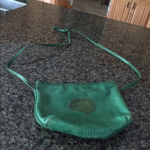 Carlos falchi green hand bag