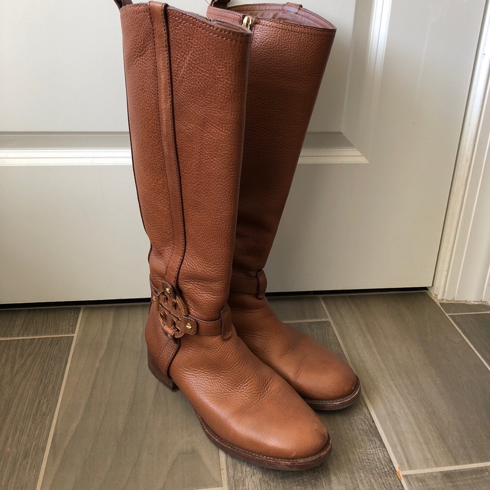 Tory Burch Amanda Riding Boots in Cognac
