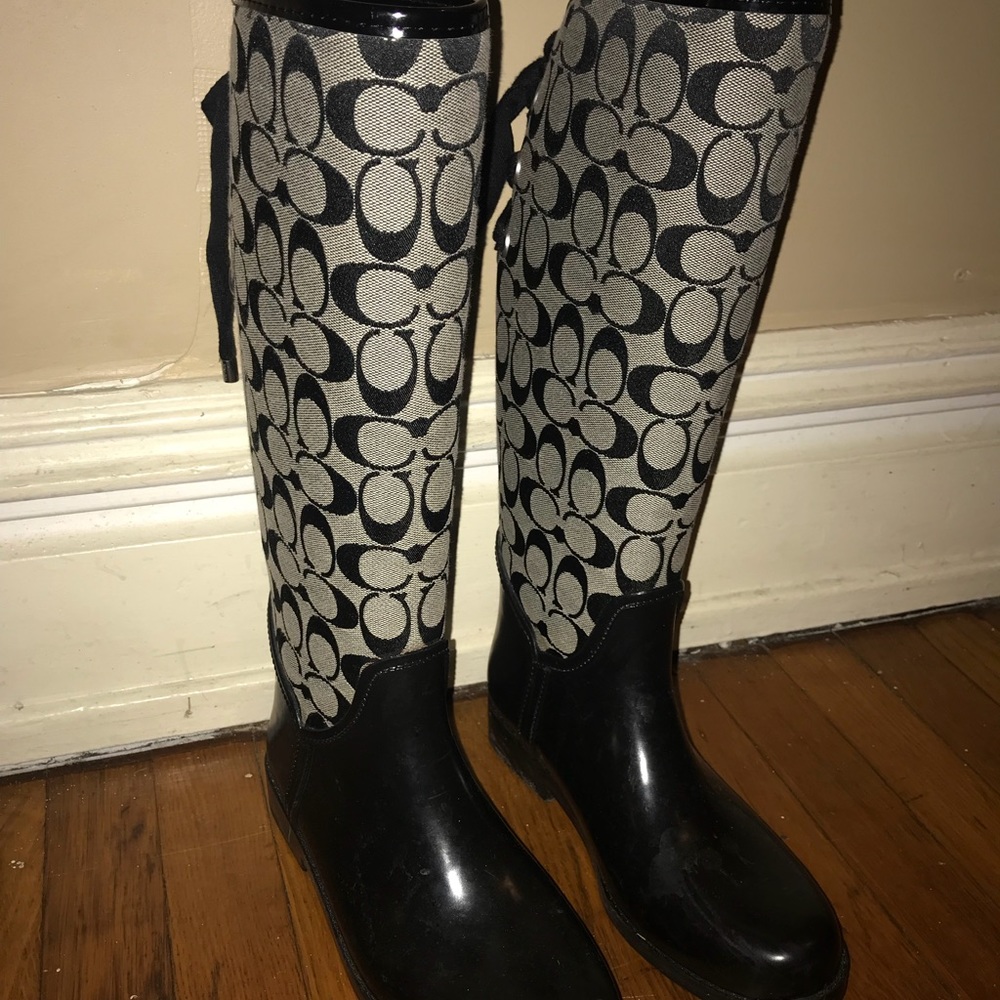 Coach rain boots size 8.5