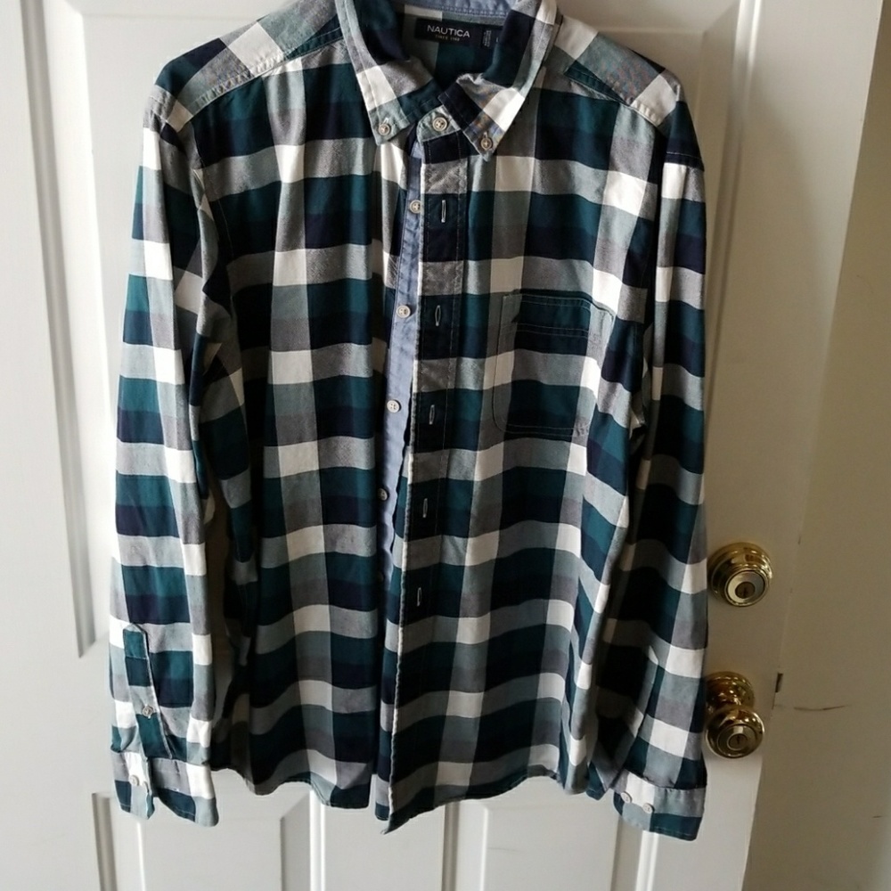 Nautical button down men's shirt