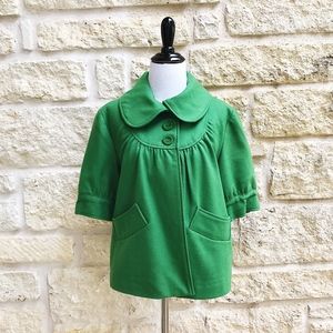 Tulle Green Wool Coat