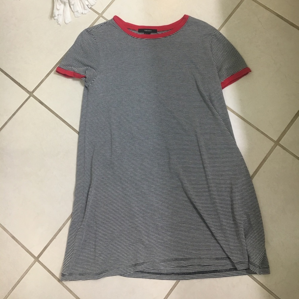 stripped t-shirt dress