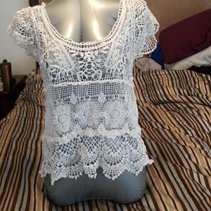 Lace crochet blouse