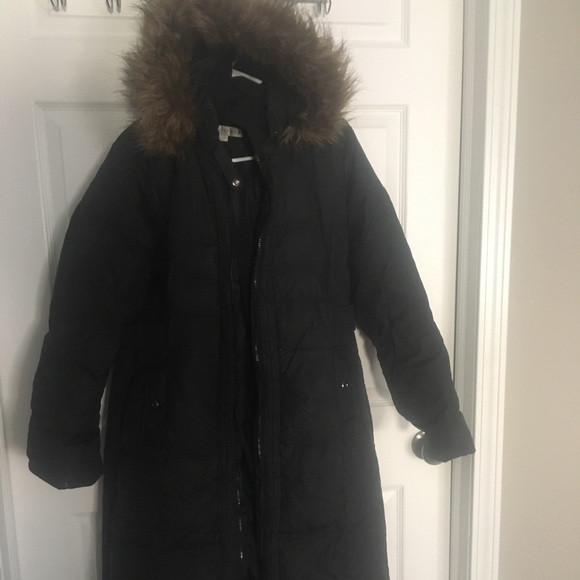 Calf Length Black Trench Coat