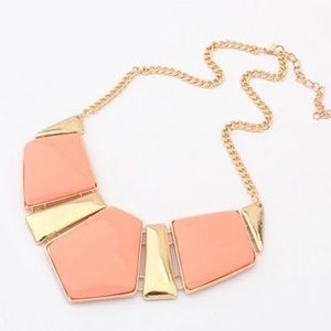 //Anna// imitation gem stone statement necklace