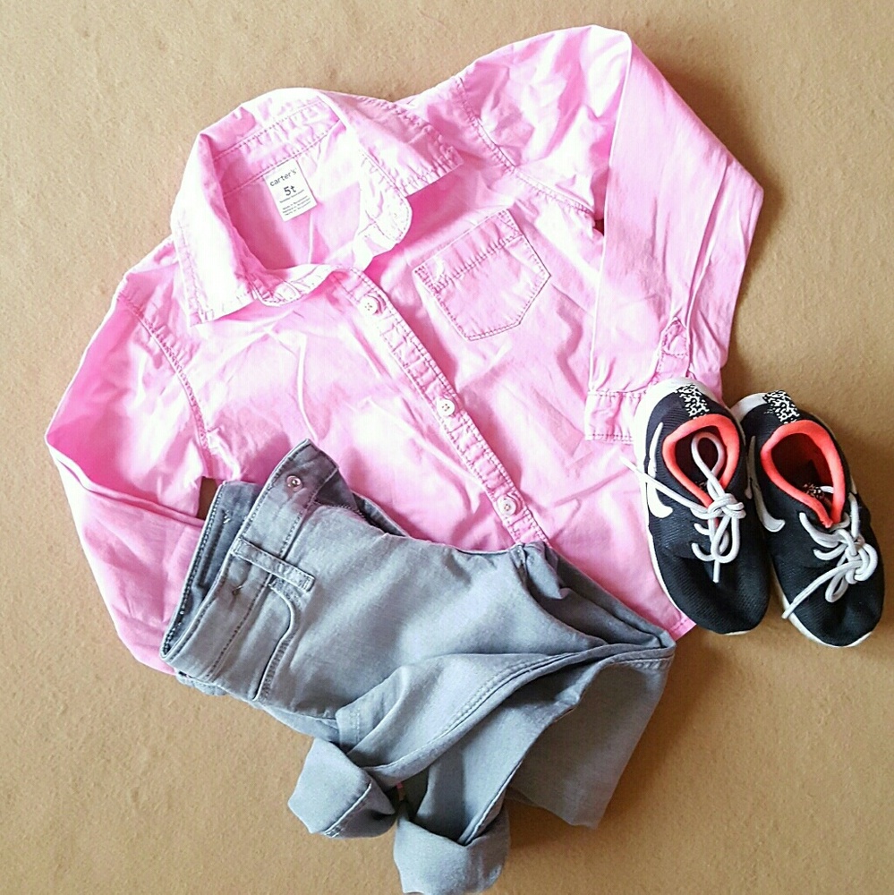 Pink button up