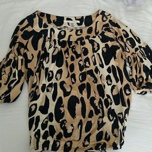 Diane von Furstenberg leopard print blouse