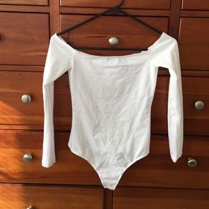 Off the Shoulder Thong Bodysuit (Small)