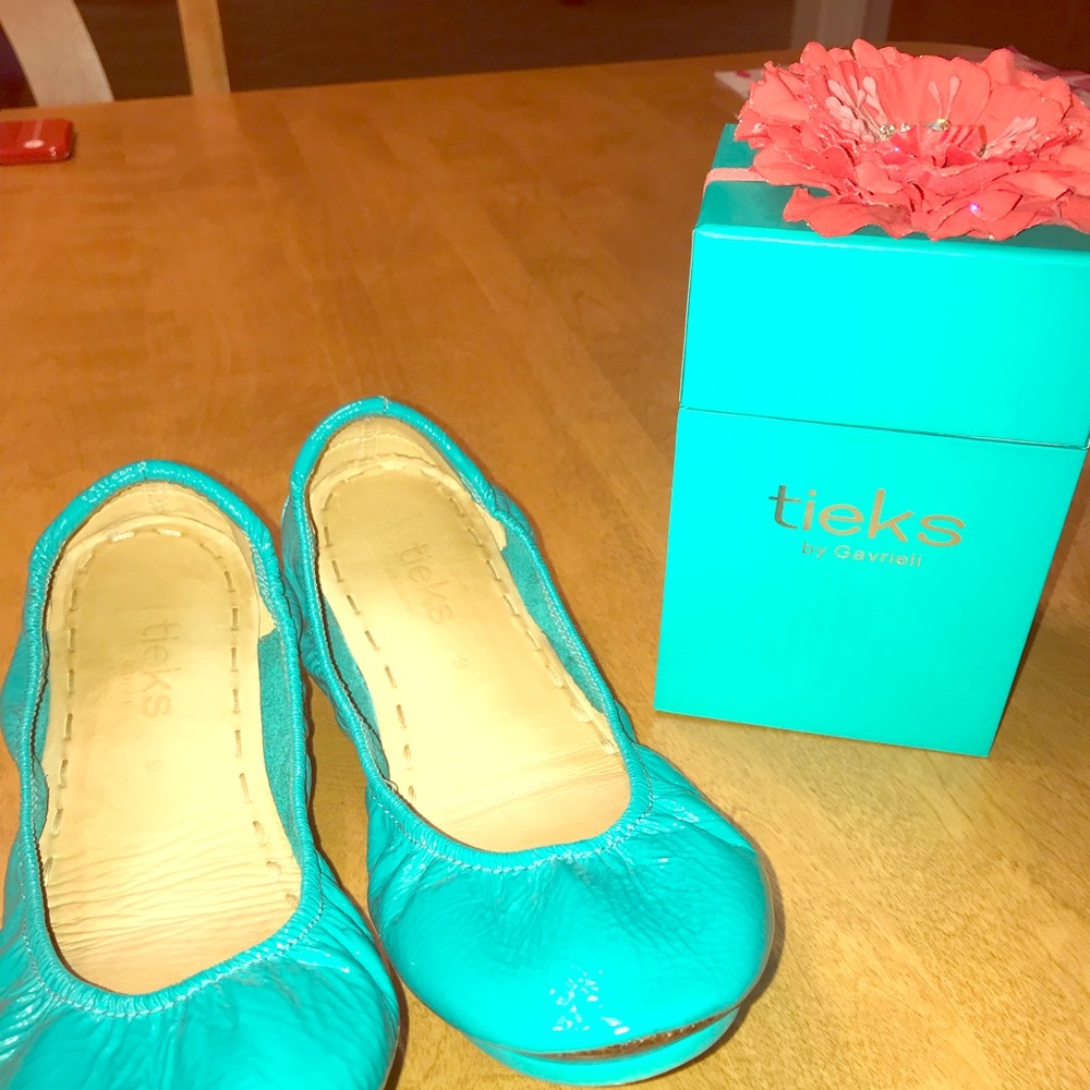 Tieks Blue Patent