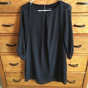 H&M black and white polka dot dress