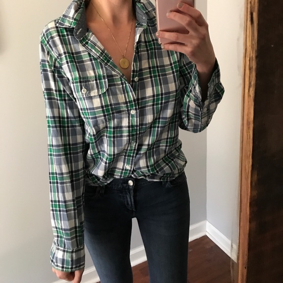 J. Crew Tops - J. Crew plaid button down