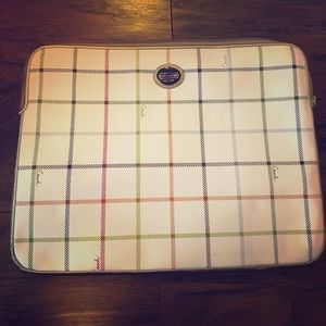 Leather coach laptop case