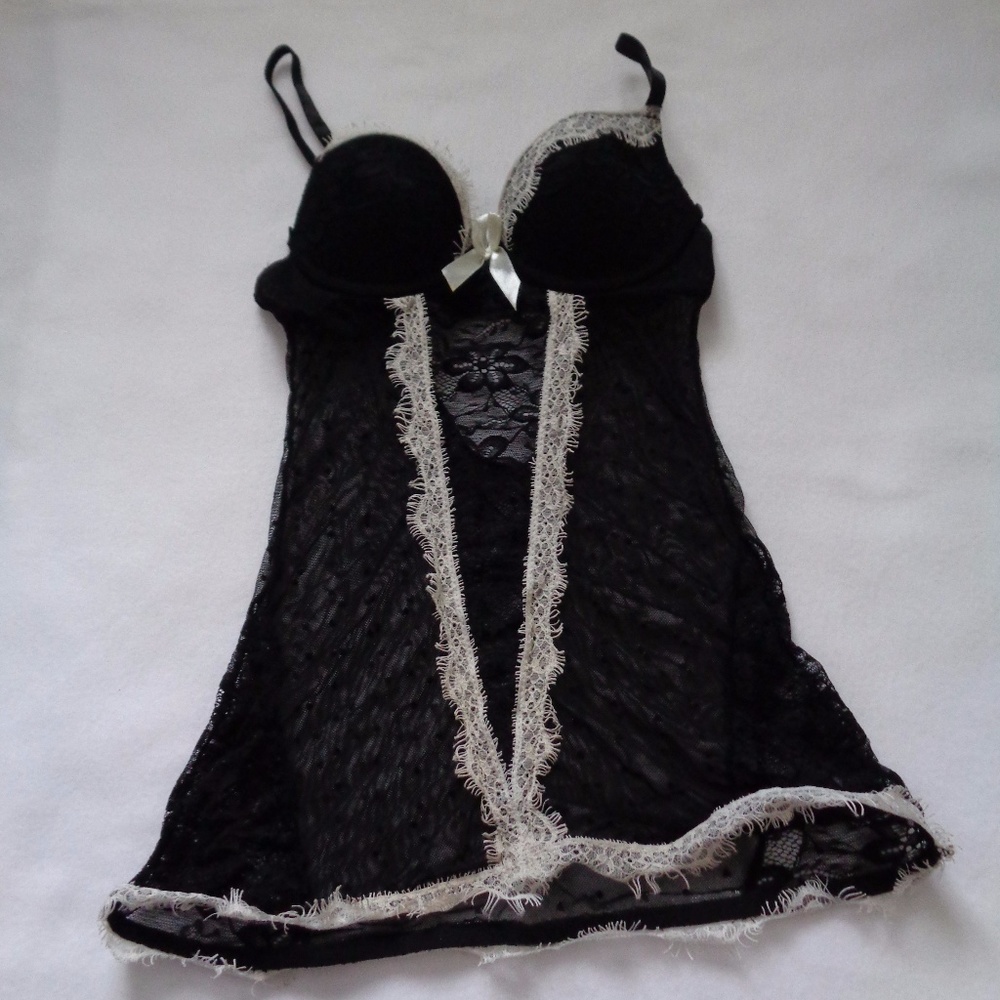 Sexy Black and White Slip