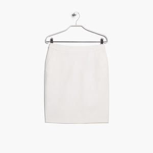 White cotton pencil skirt