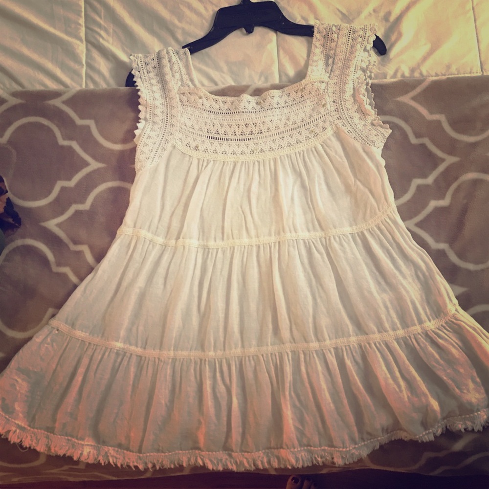 FP embroidered sleeveless top