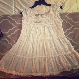 FP embroidered sleeveless top