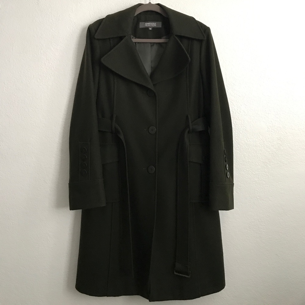 Dark green pea coat