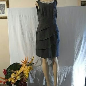 Connected Apparel Formal wear dress grey & black