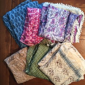 Indian cotton scarves