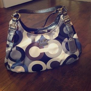 Coach shoulder bag with sequins