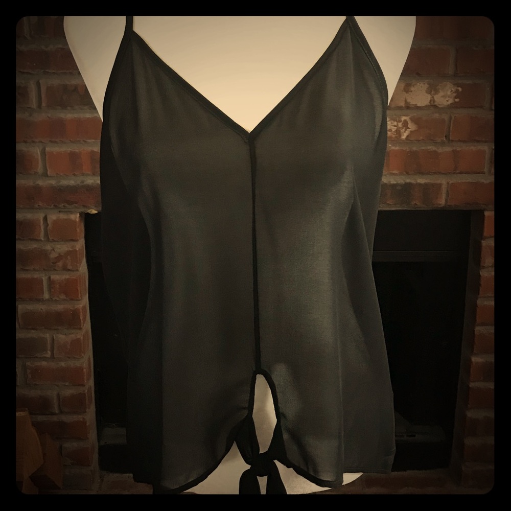Cute Black Sheer Top
