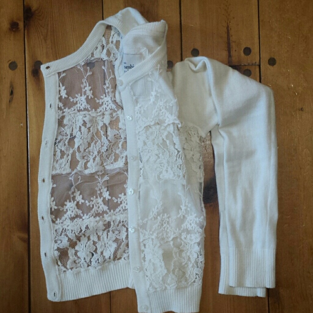 Sheer embroidered cropped cardigan