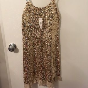 NWT Gorgeous Gold Cocktail Dress