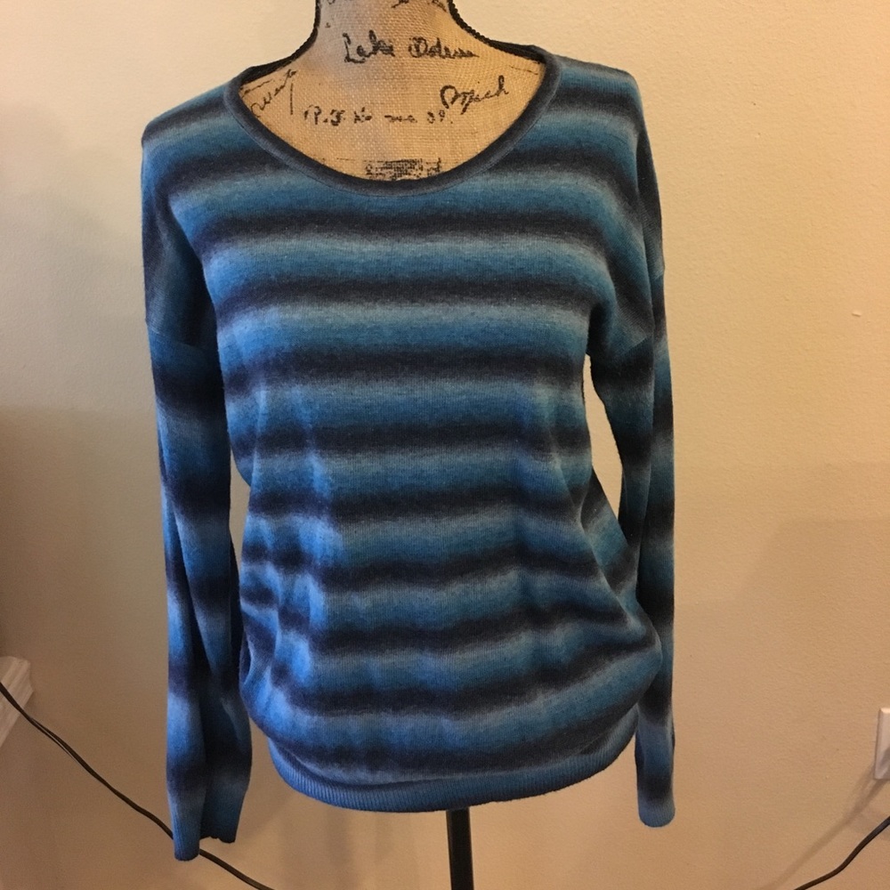 The Limited blue ombré stripe sweater