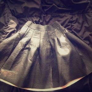 H&M Pleather A Line High Waisted Skirt