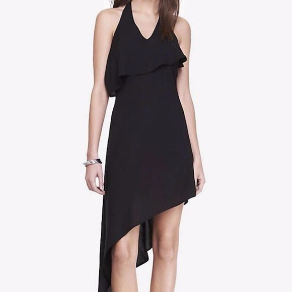 Express Dresses & Skirts - Express Asymmetrical Ruffled Halter Dress Size 4