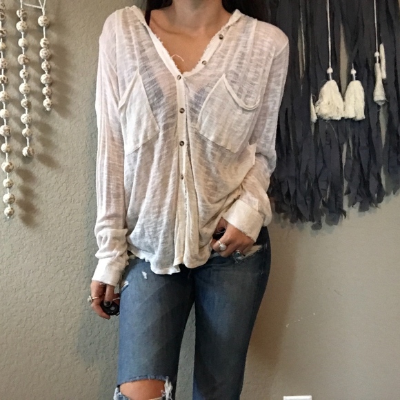 Free People Tops - LOWEST PRICE Free People Beach oversize button up