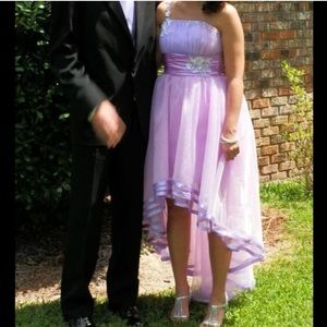 Lavender High Low Formal Gown
