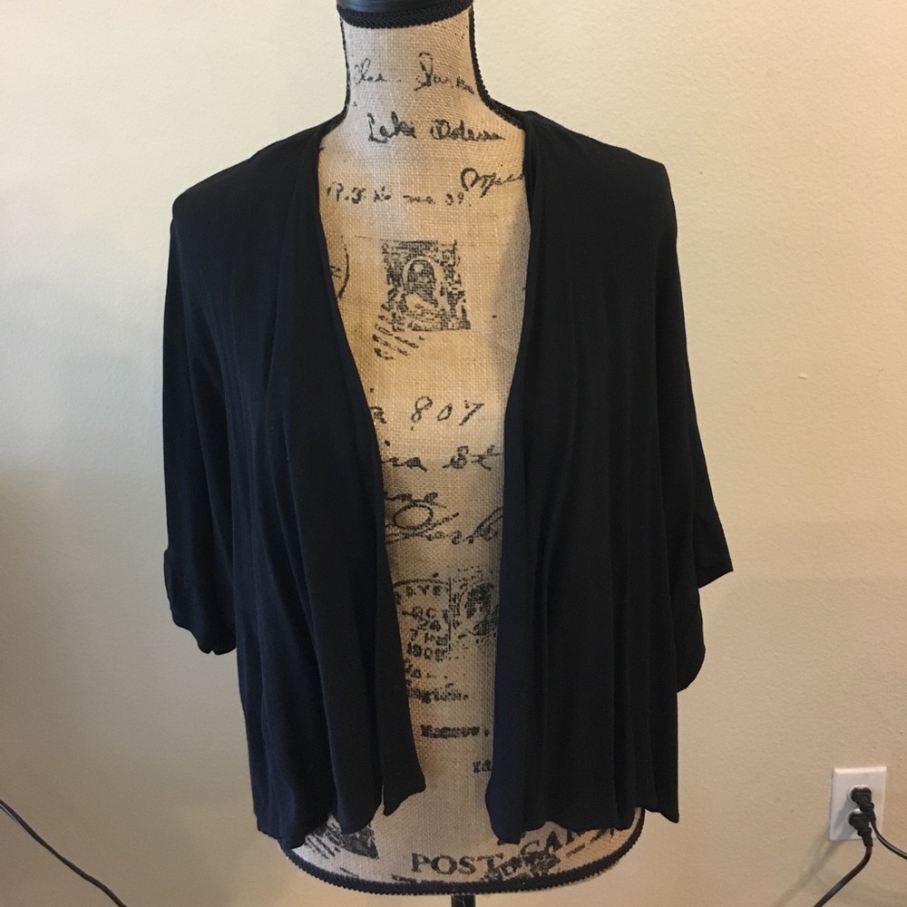Black shawl cardigan