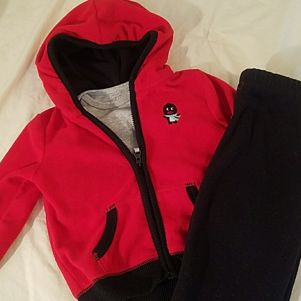 2 Piece Penguin Fleece Set 9M