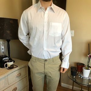 XL white mens dress shirt,38R pants available too!