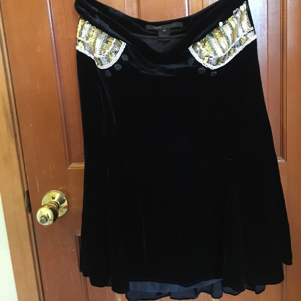 Marc jacobs velvet skirt with sequins!