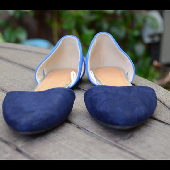 Two-tone Blue Cut Out Flats - Picture 5 of 7