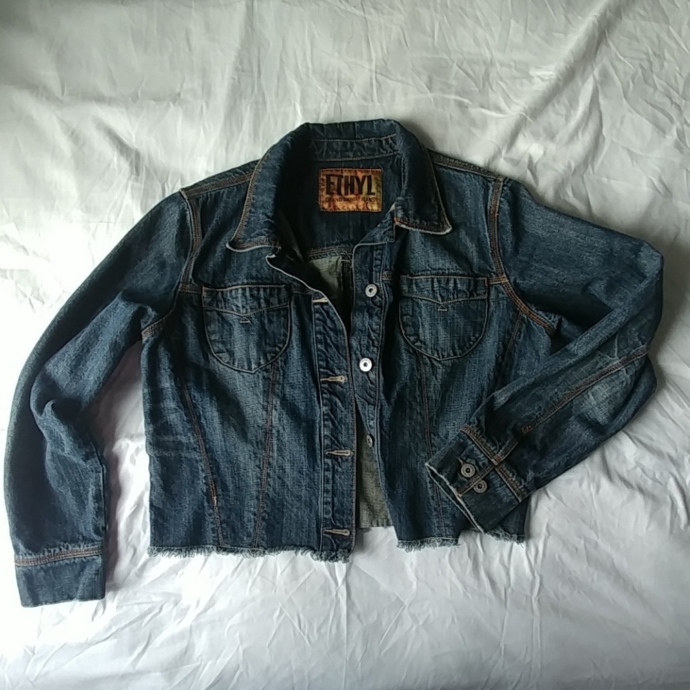 Ethyl Slightly Cropped Jean Jacket