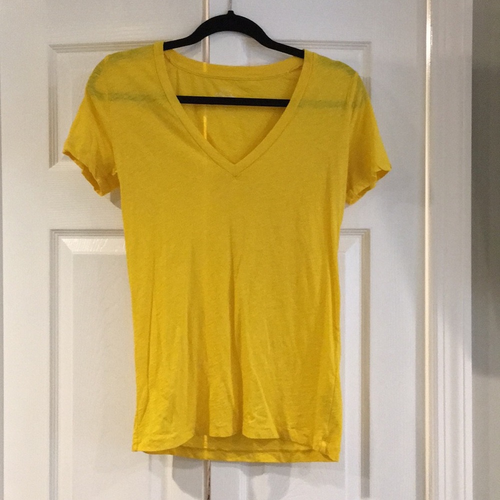 Jcrew vintage yellow tee