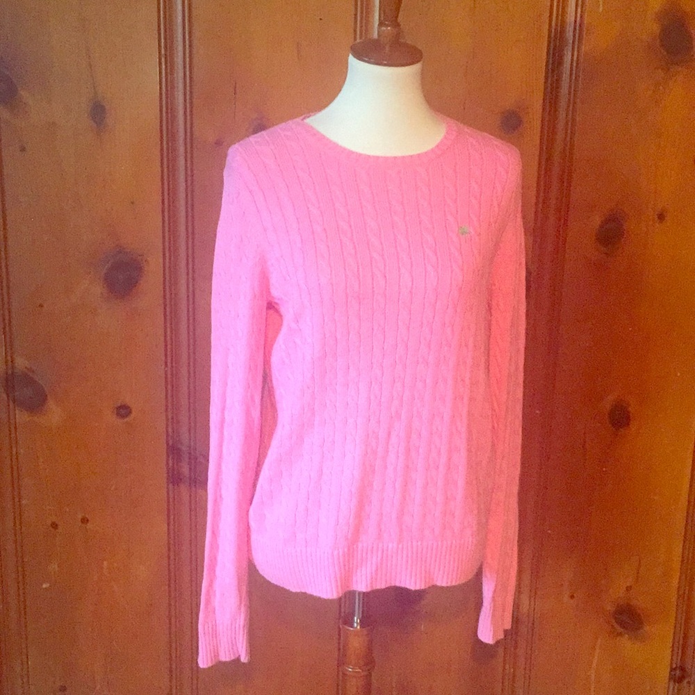 Pink Cable Knit Lilly Pulitzer Sweater EUC!